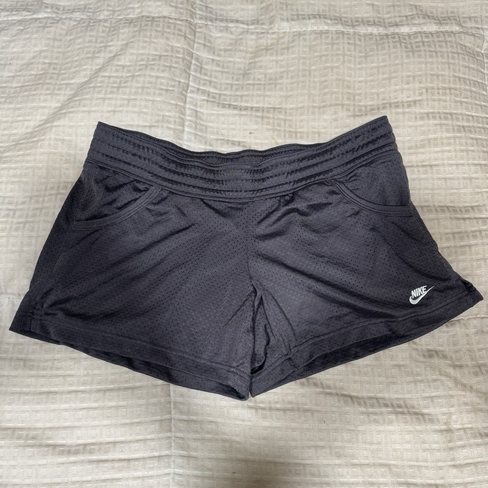 Vintage Nike Shorts Athletic Gym Running Silver Tag Y2K Jersey Men's Large